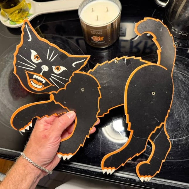1950s/1960s Jointed Scratch Cat Die Cut