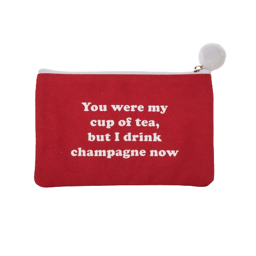You Were My Cup Of Tea Canvas Bag: Red / 100% Cotton