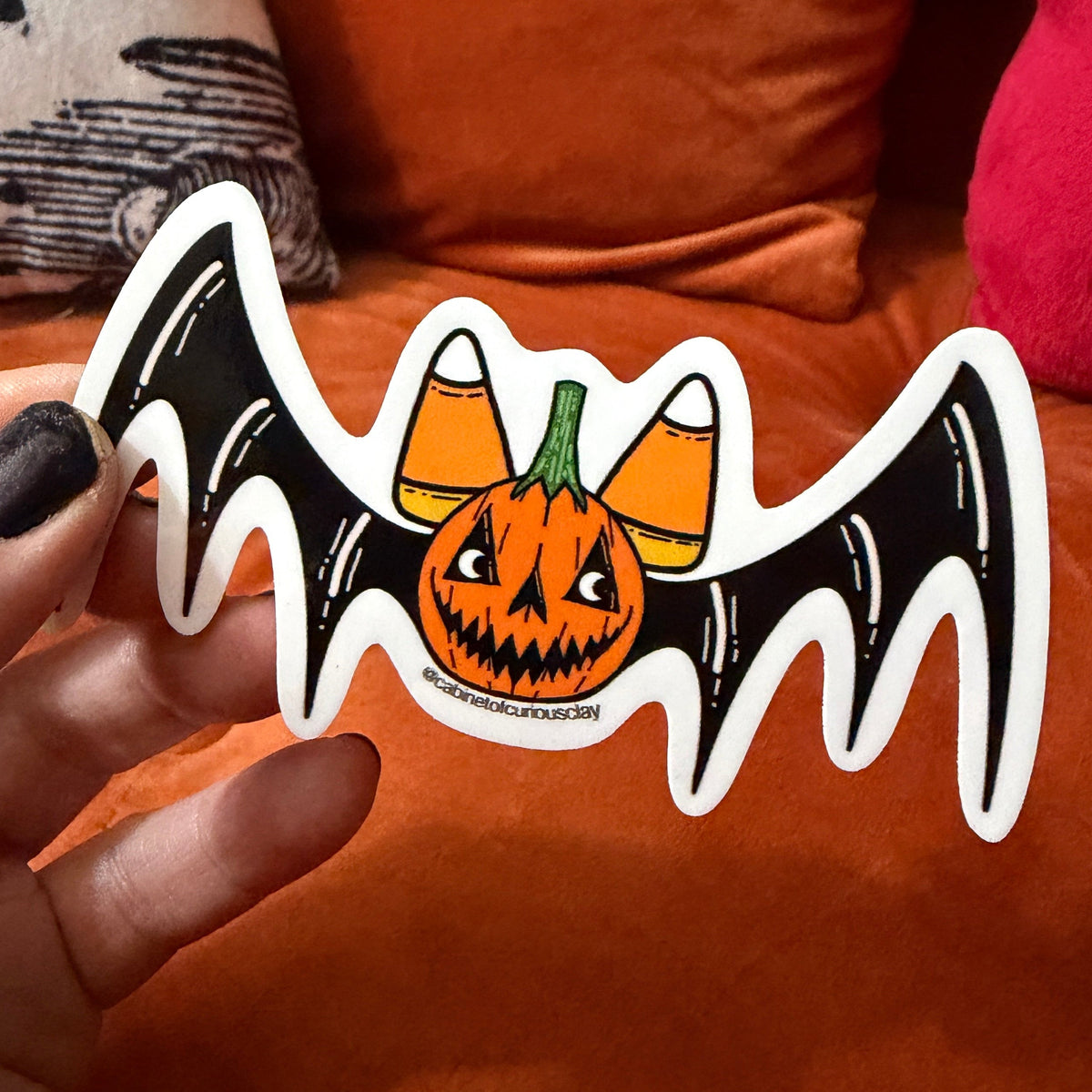Flying Jack Bat Black Sticker