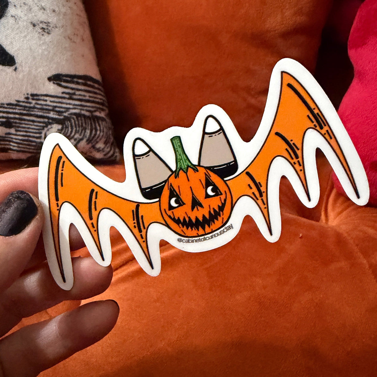 Flying Jack Bat Orange Sticker