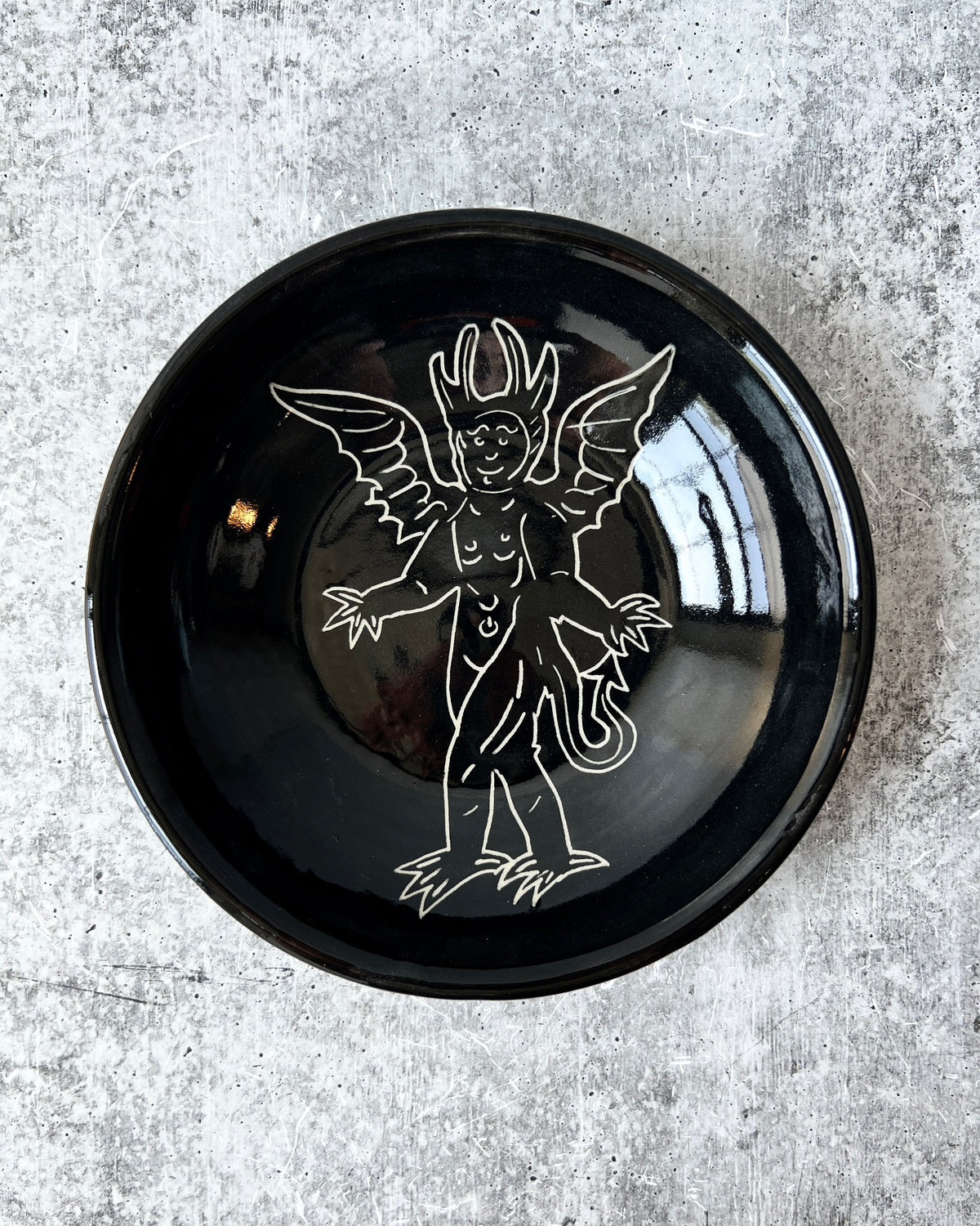 Happy Devil Shallow Bowl