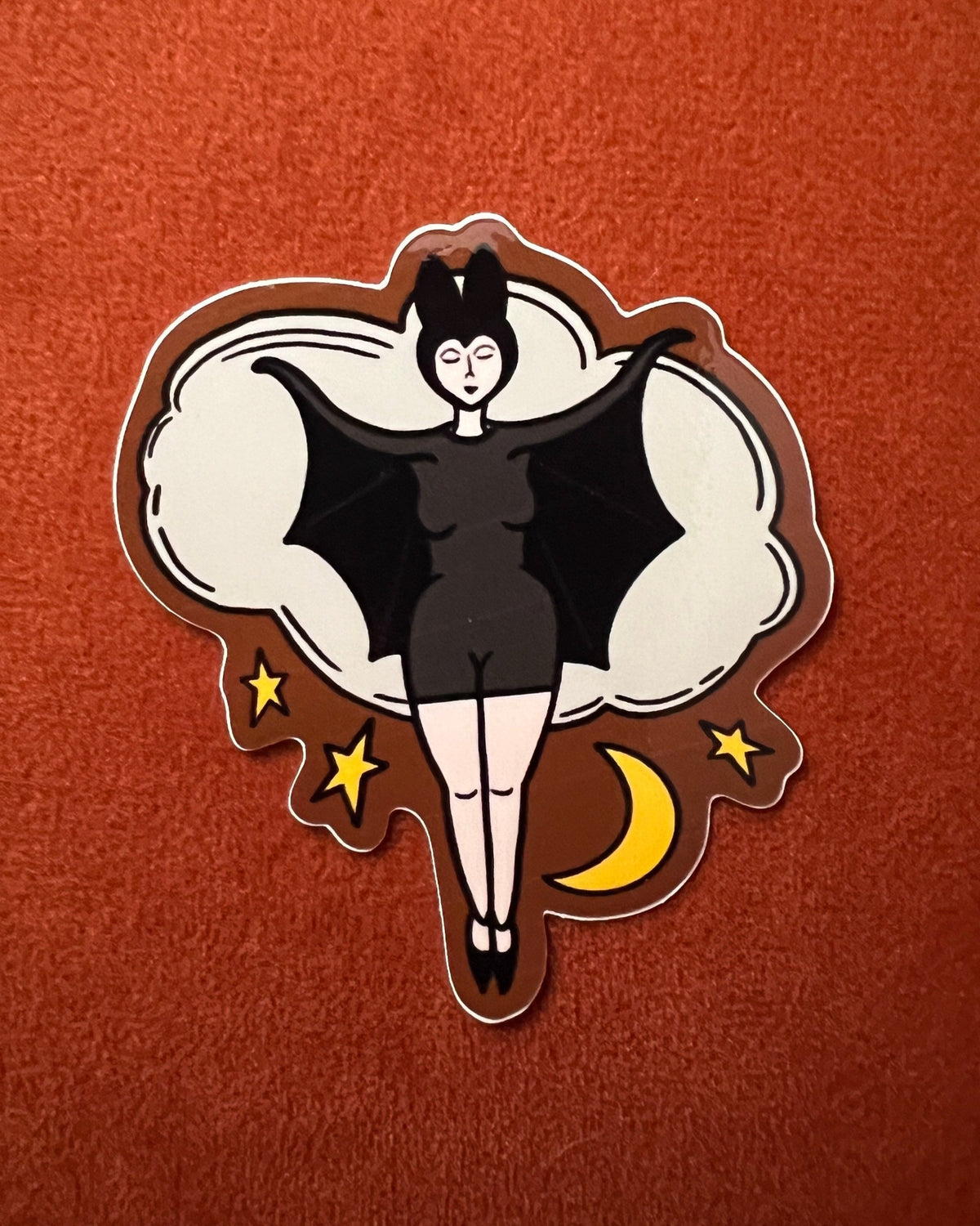 Flying Bat Girl Sticker