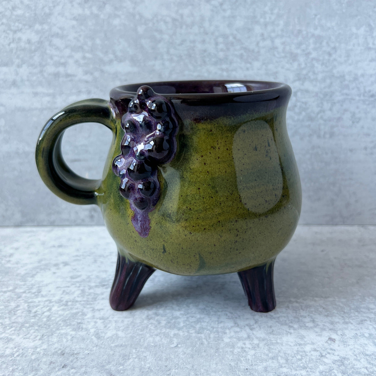 Cauldron Mug Green and Purple