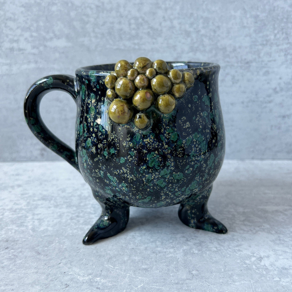 Cauldron Mug Speckled with Green Bubbles