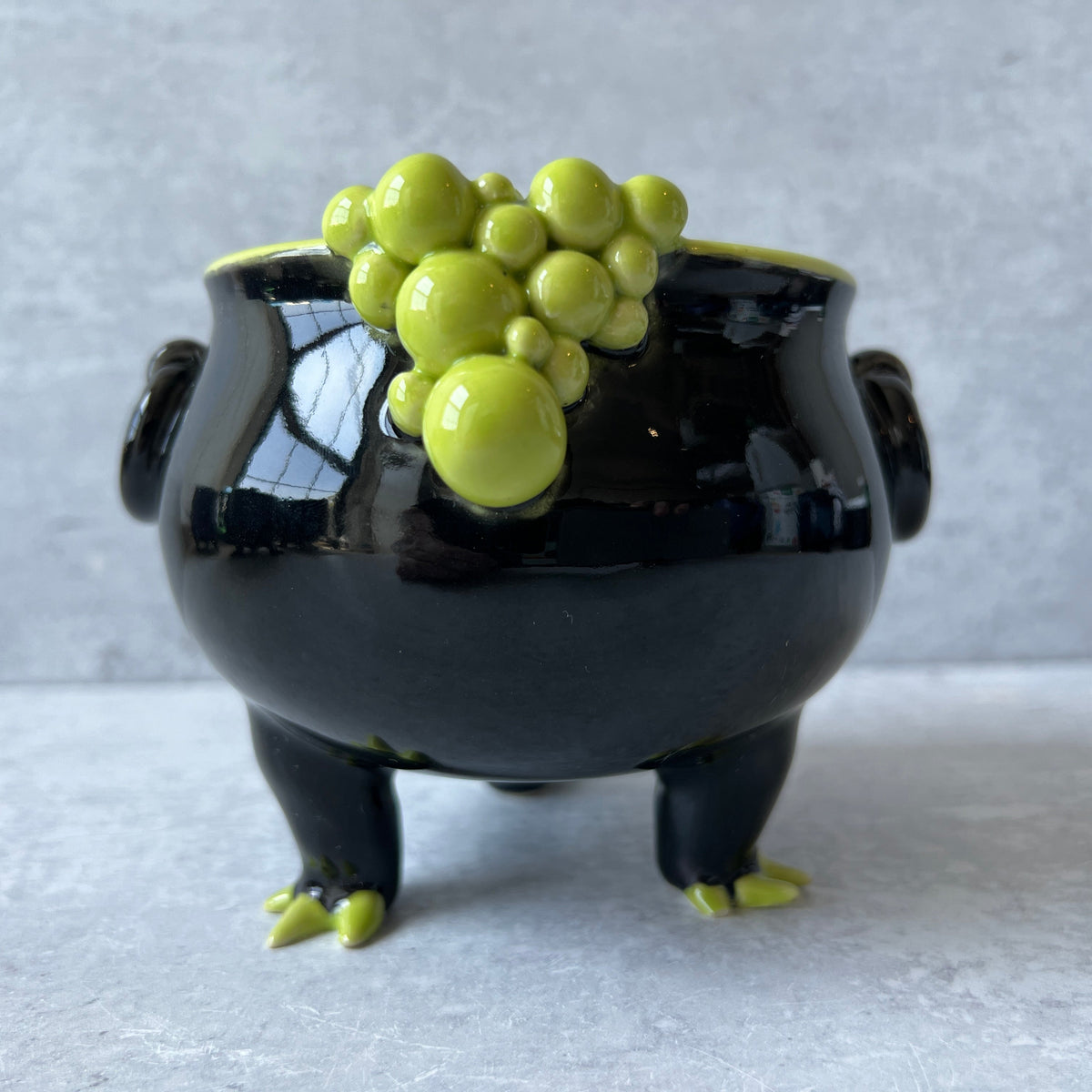 Cauldron Bowl with Lime Bubbles