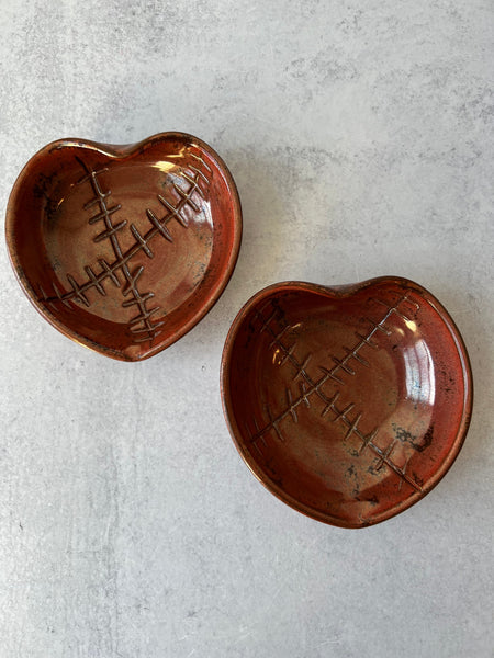 Red Mended Heart Dish - Large 2