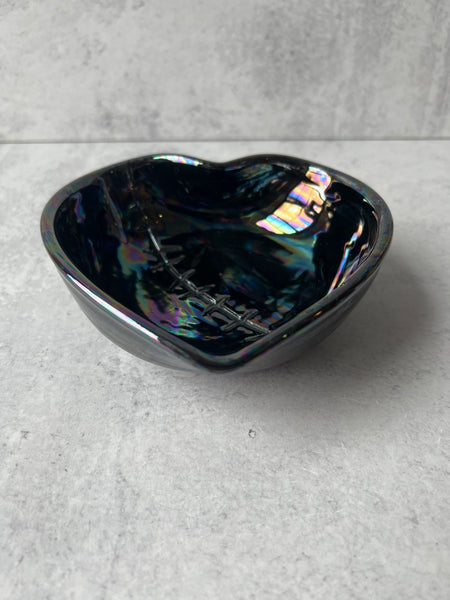 Black Mother of Pearl Mended Heart Bowl - Large 1