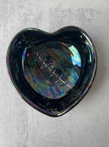 Black Mother of Pearl Mended Heart Bowl - Large 1