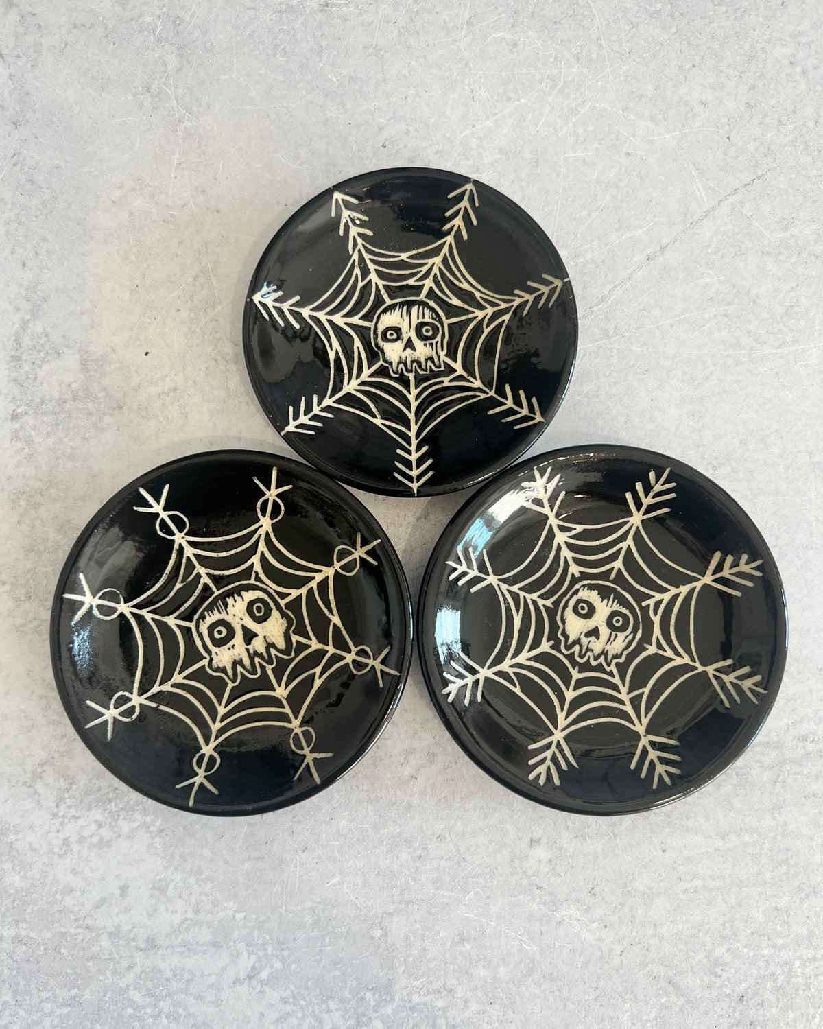 Webby Skull Snowflake Trinket Dish