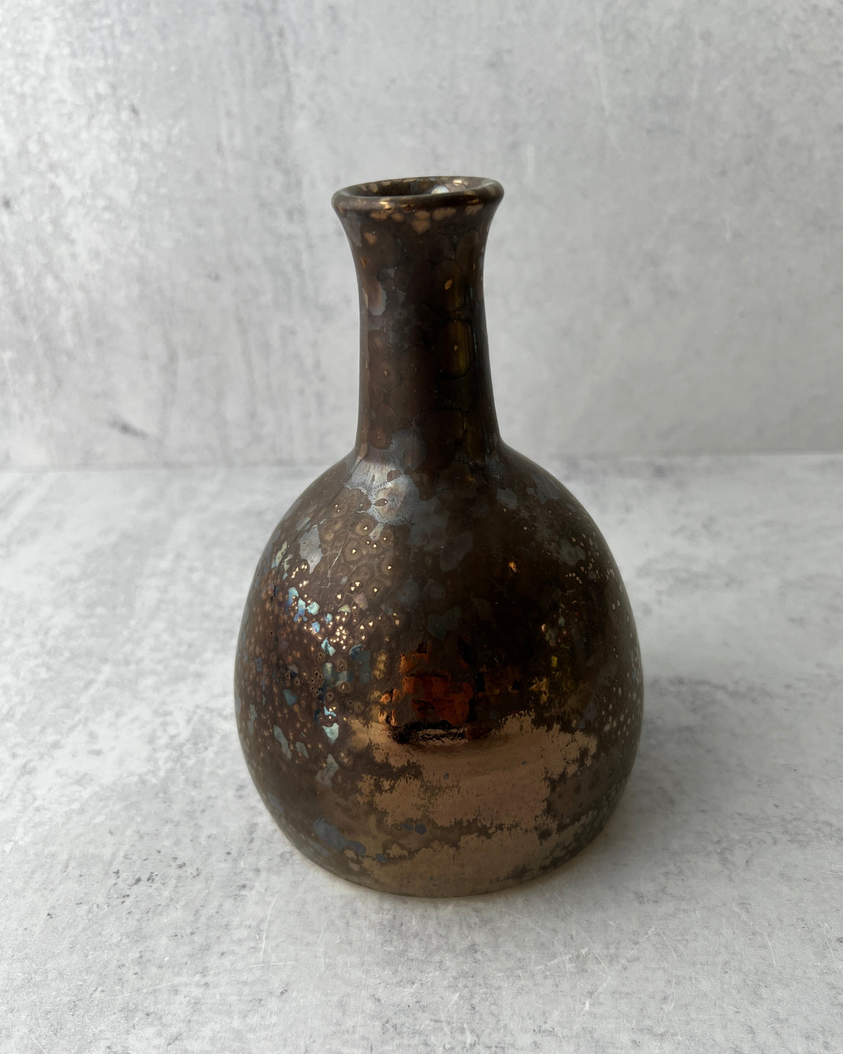 Vintage Gold Long Neck Vase