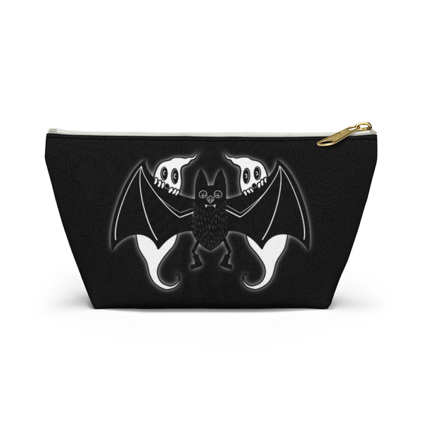Bat and Peeking Ghosts Accessory Pouch w T-bottom