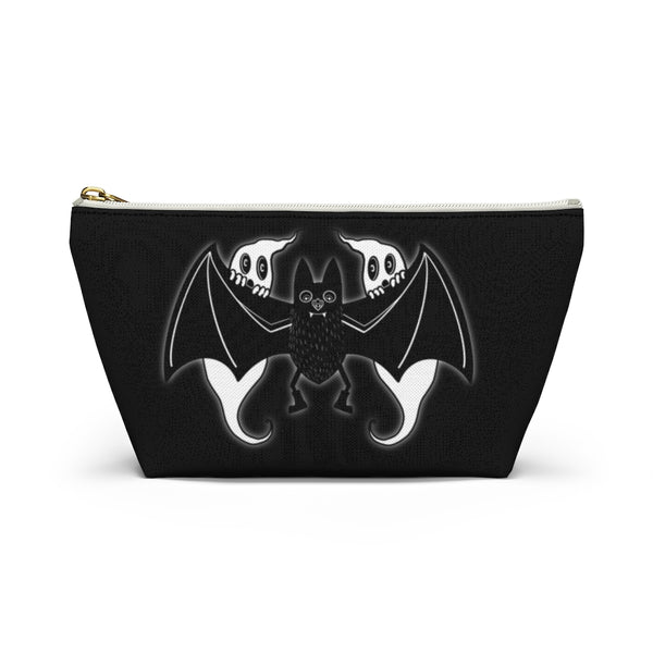 Bat and Peeking Ghosts Accessory Pouch w T-bottom