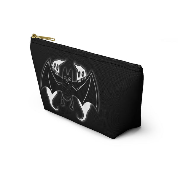 Bat and Peeking Ghosts Accessory Pouch w T-bottom