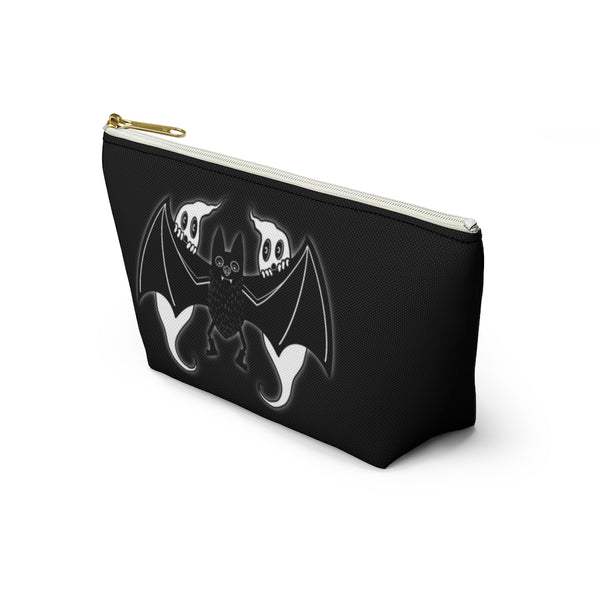 Bat and Peeking Ghosts Accessory Pouch w T-bottom