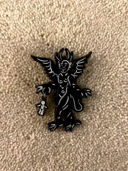 Devil with Poppet Soft Enamel Pin