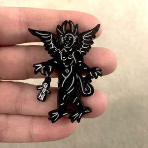Devil with Poppet Soft Enamel Pin