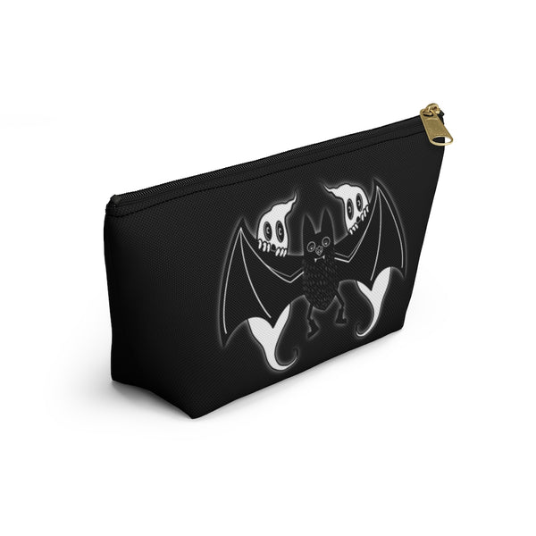 Bat and Peeking Ghosts Accessory Pouch w T-bottom