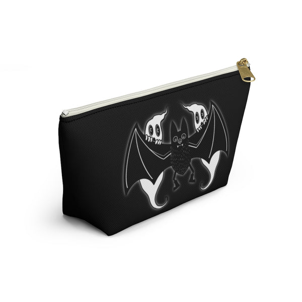 Bat and Peeking Ghosts Accessory Pouch w T-bottom