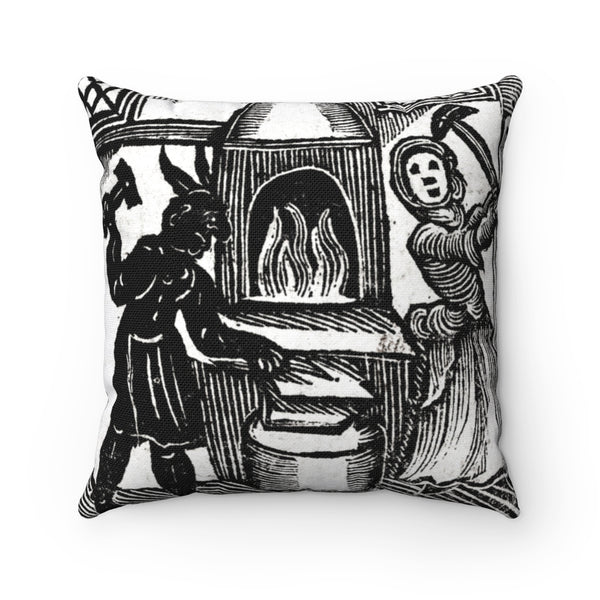 Blacksmithing with the Devil Square Pillow