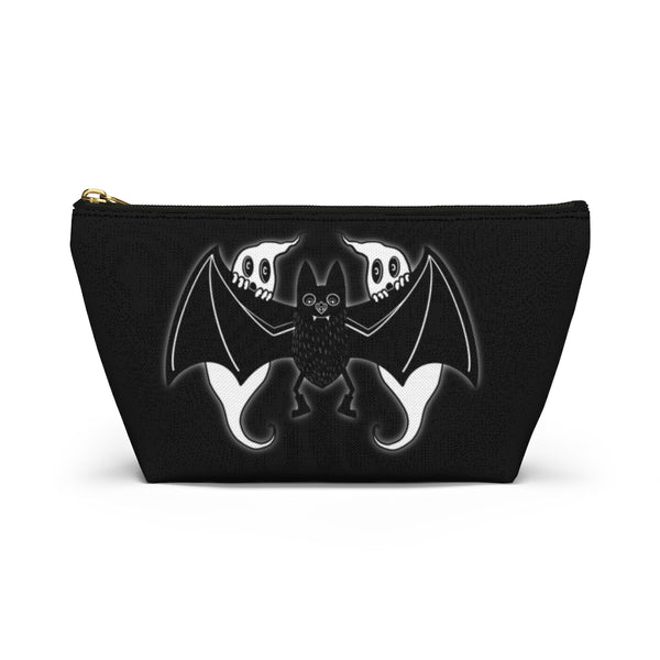 Bat and Peeking Ghosts Accessory Pouch w T-bottom