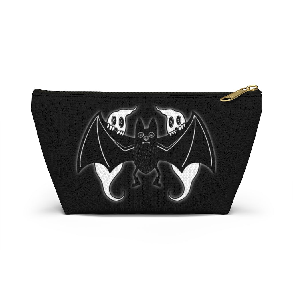 Bat and Peeking Ghosts Accessory Pouch w T-bottom